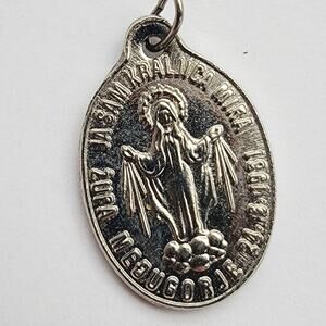Charm Jewelry Miraculous Medal Pendant Virgin Mary Catholic Faith Charm